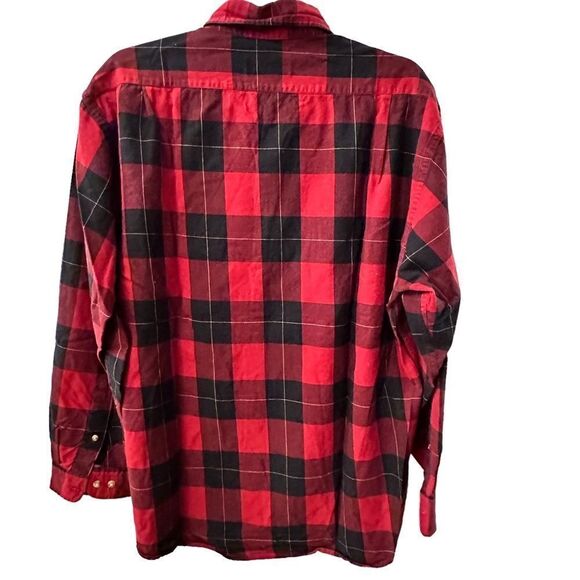 T. Harris London ~ Gentleman’s Fit ~ Red and Black Plaid Shirt ~ size XL - Picture 2 of 9